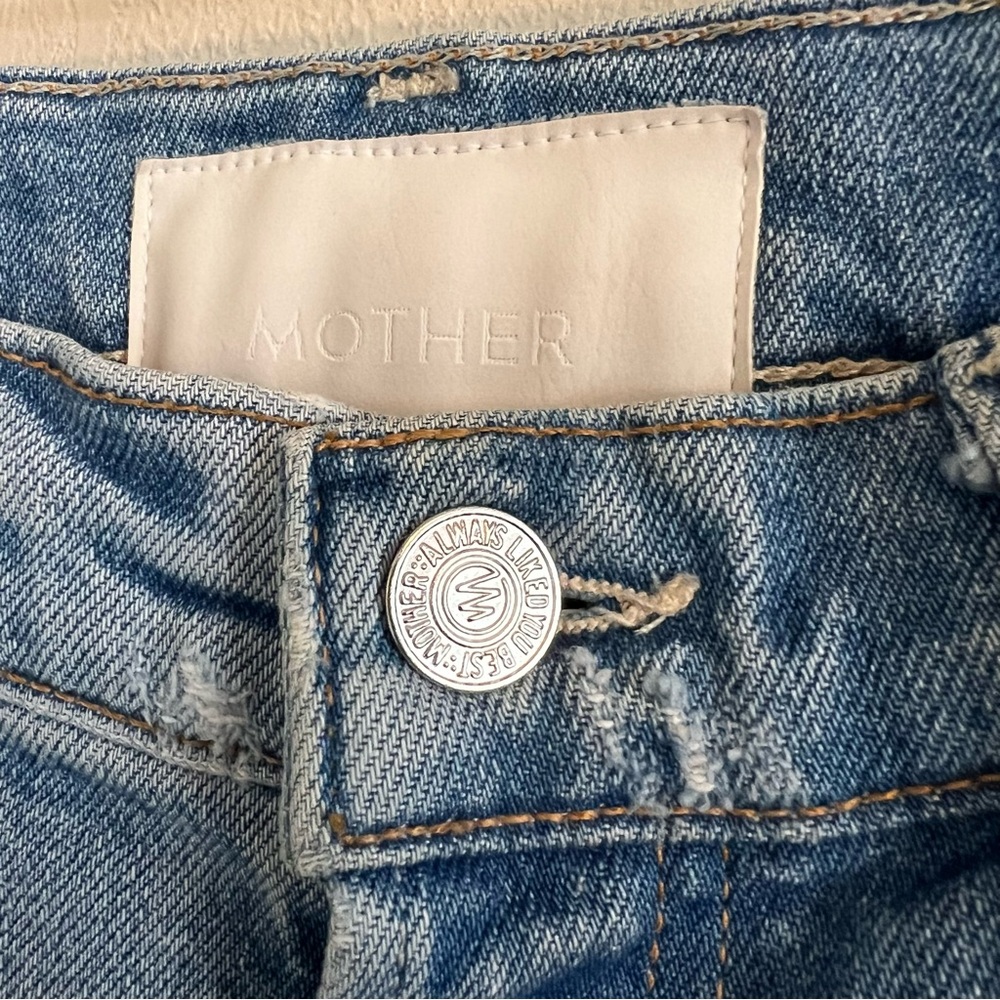 Mother Denim The Tomcat Distressed Cropped Straight Leg Jeans - Picture 8 of 16